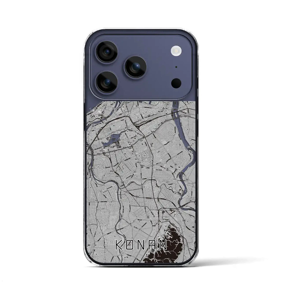 【江南(新潟県)】地図柄iPhoneケース(クリアタイプ)