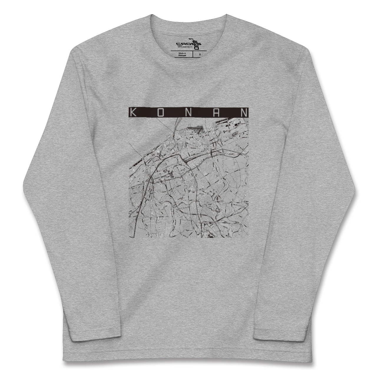 【江南(新潟県)(新潟県)】地図柄ロングスリーブTシャツ