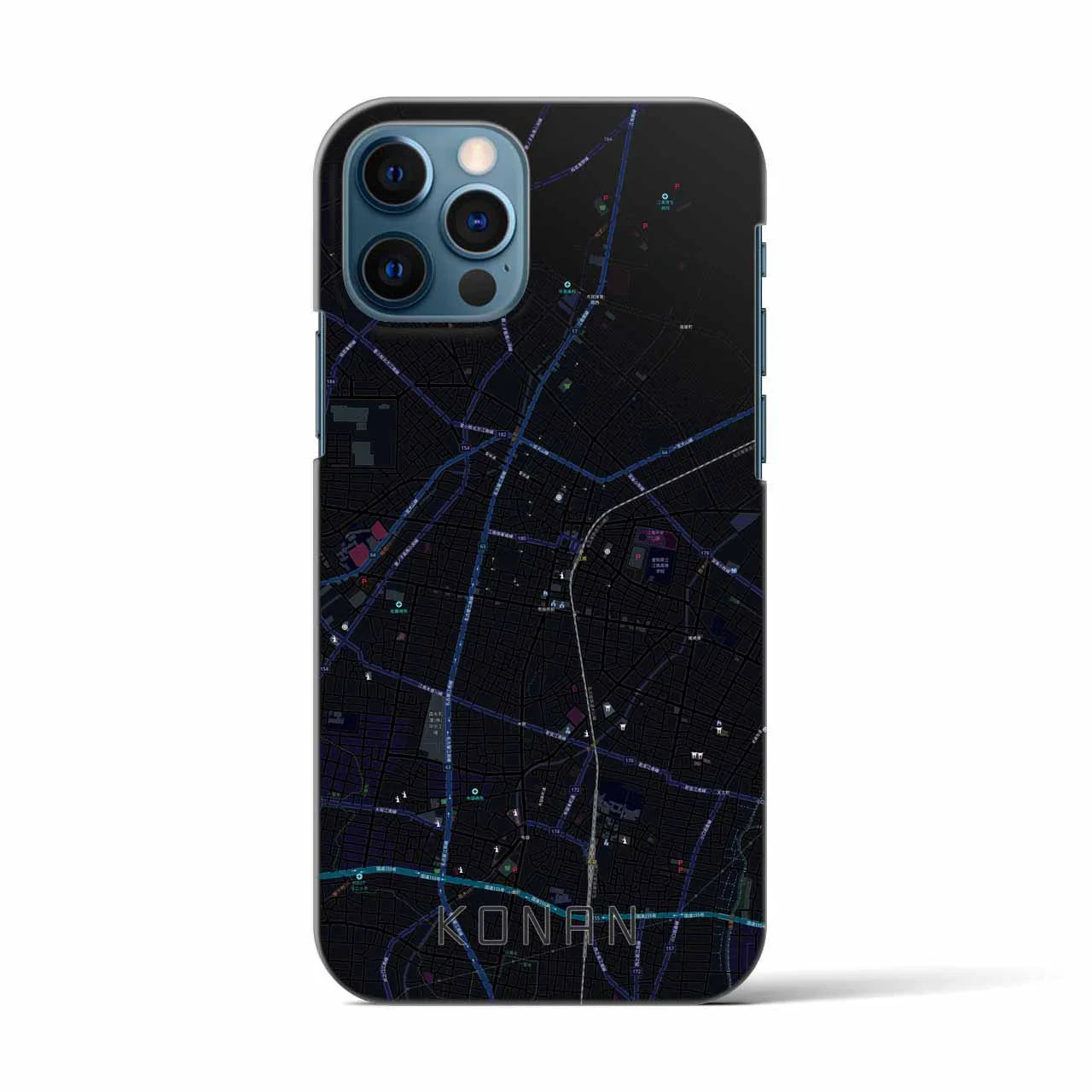 【江南(愛知県)】地図柄iPhoneケース(バックカバータイプ)