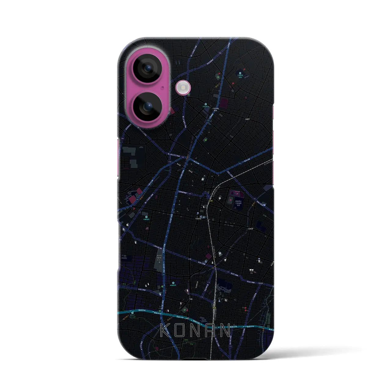 【江南(愛知県)】地図柄iPhoneケース(バックカバータイプ)