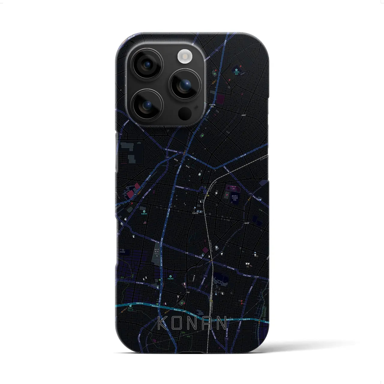 【江南(愛知県)】地図柄iPhoneケース(バックカバータイプ)