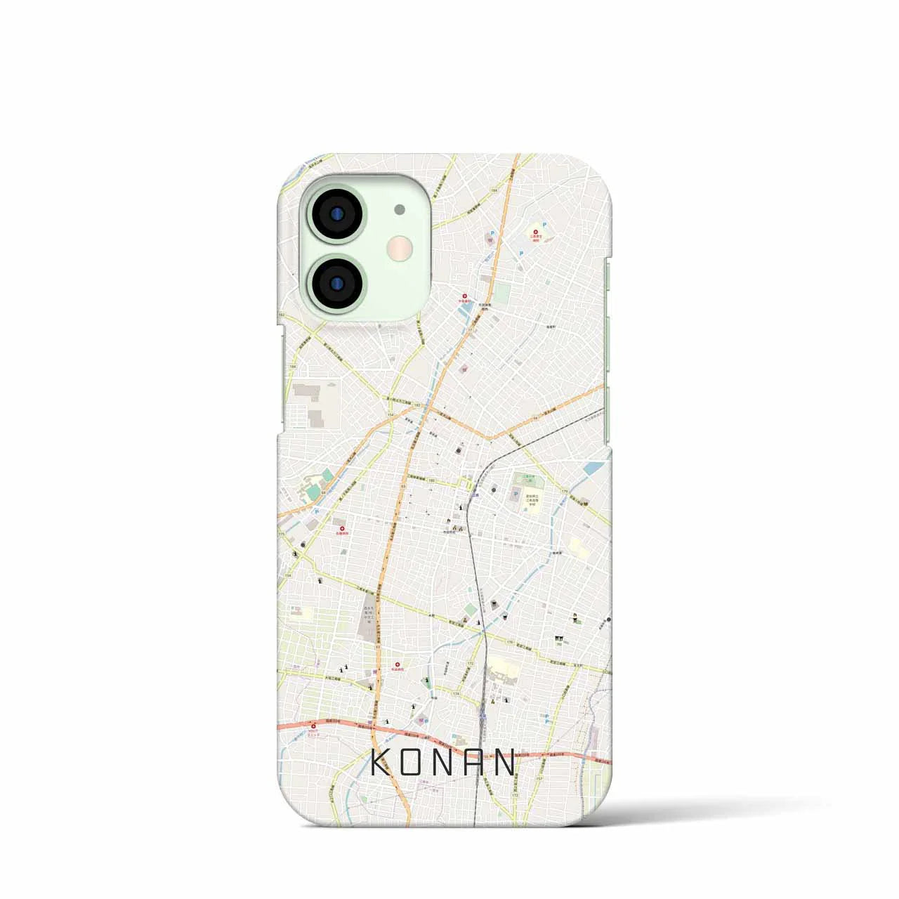 【江南(愛知県)】地図柄iPhoneケース(バックカバータイプ)