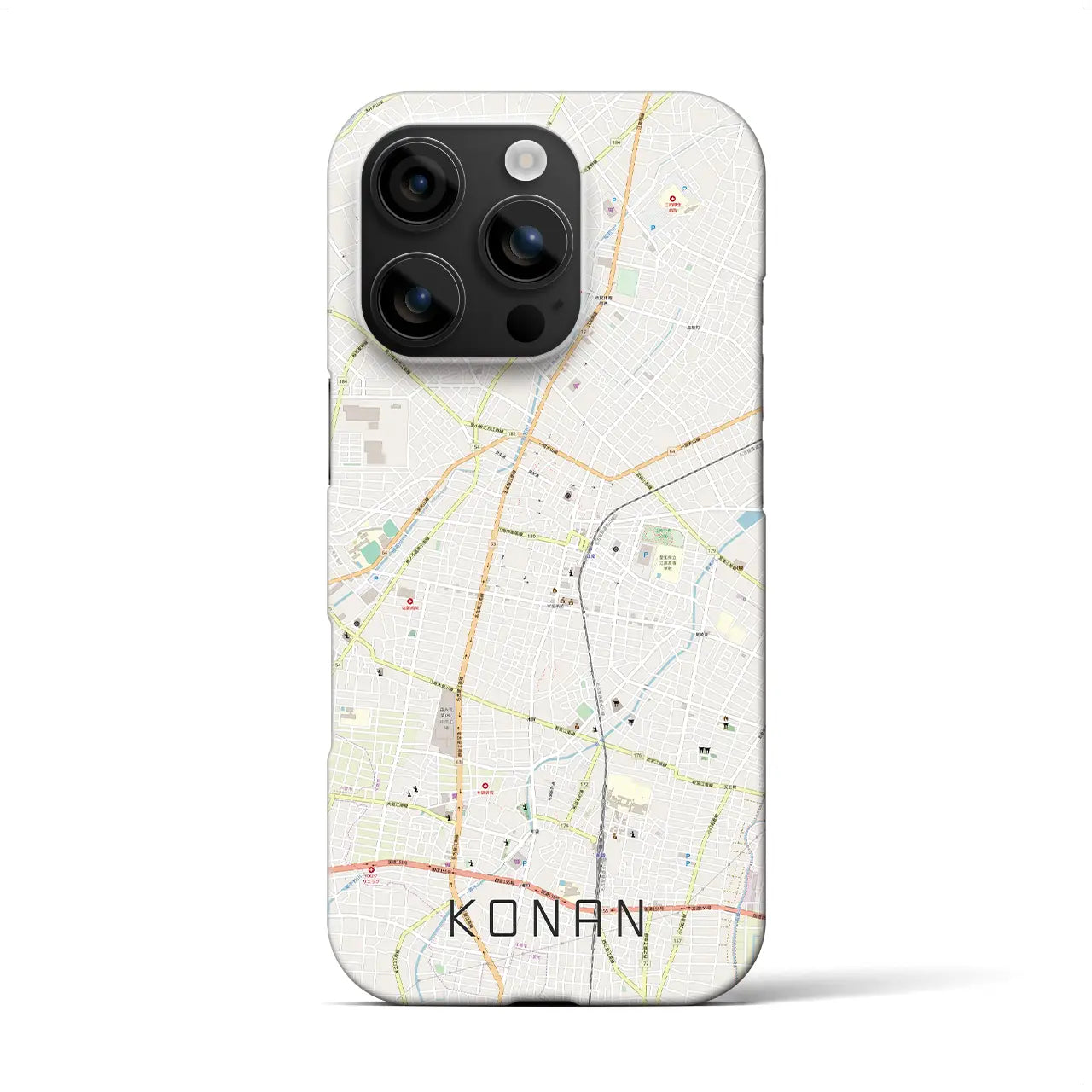 【江南(愛知県)】地図柄iPhoneケース(バックカバータイプ)