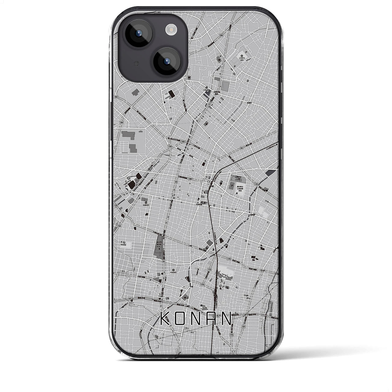 【江南(愛知県)】地図柄iPhoneケース(クリアタイプ)