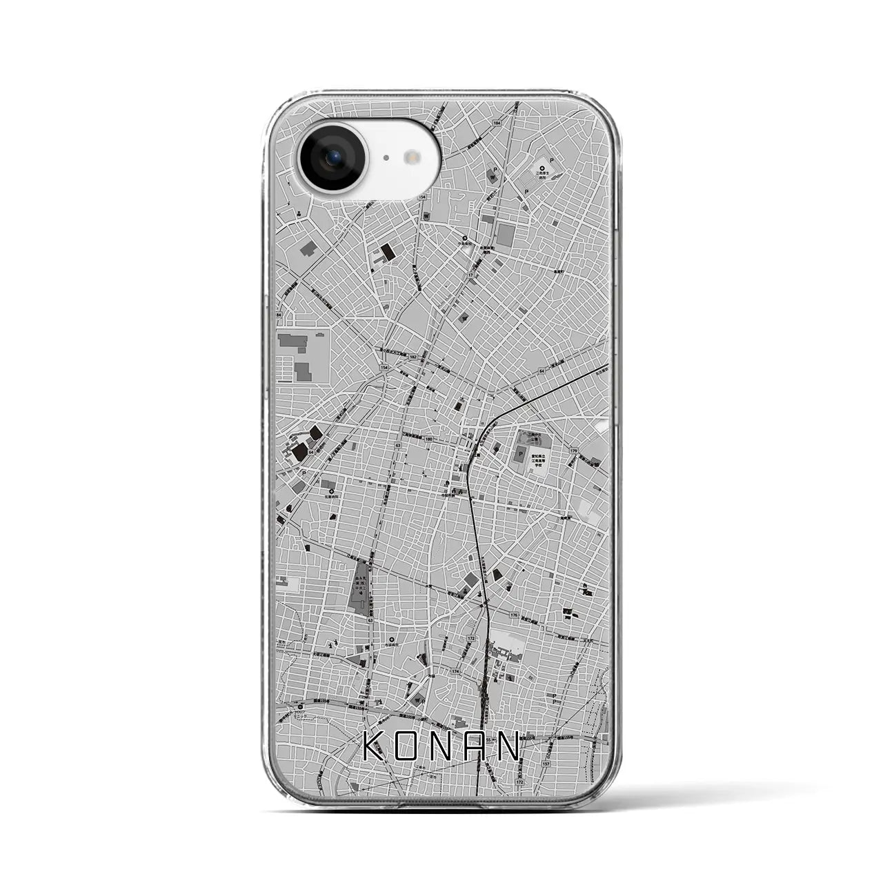 【江南(愛知県)】地図柄iPhoneケース(クリアタイプ)