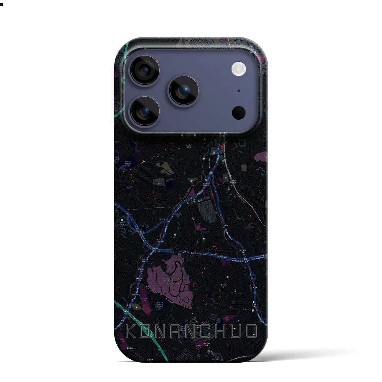 【港南中央(神奈川県)】地図柄iPhoneケース(バックカバータイプ)