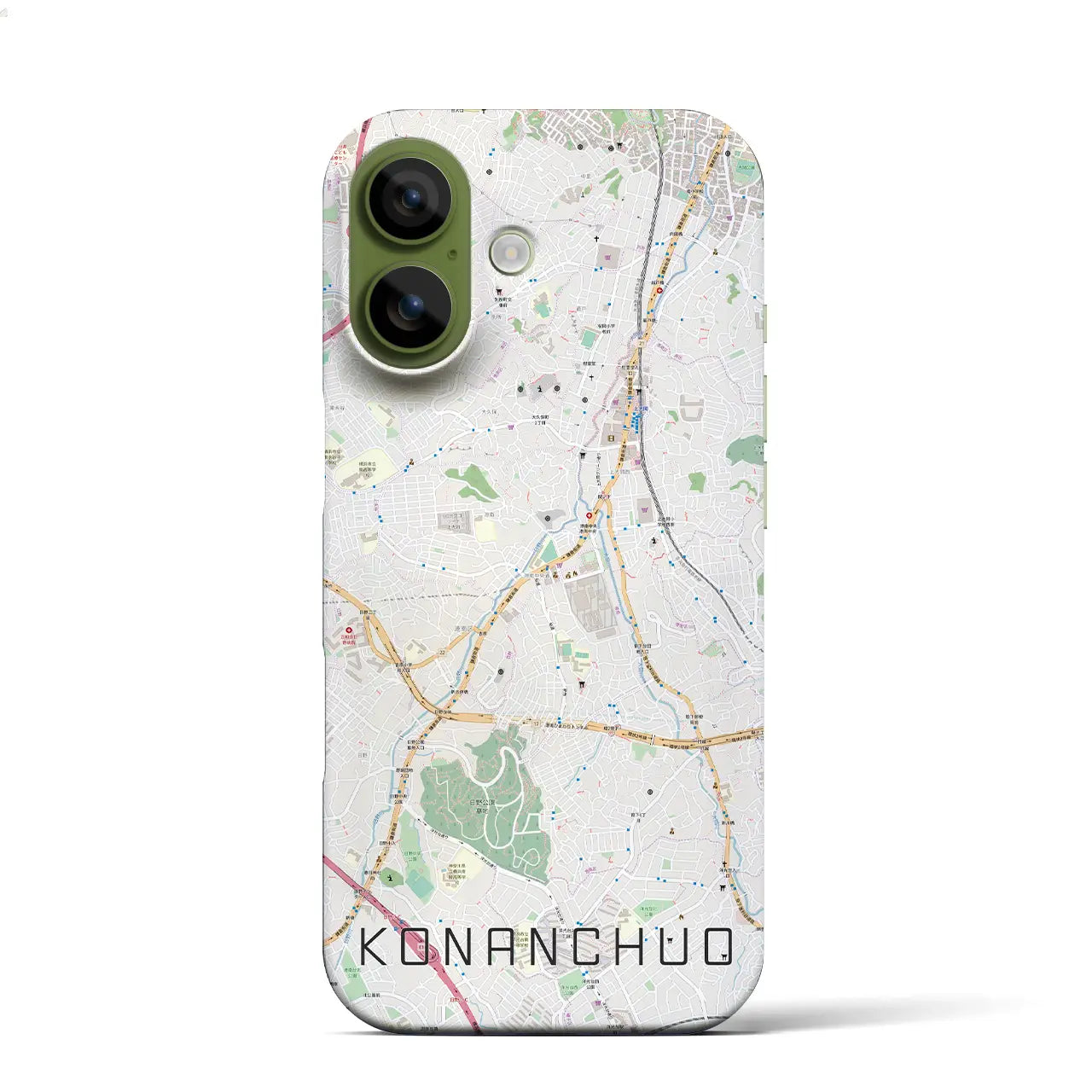 【港南中央(神奈川県)】地図柄iPhoneケース(バックカバータイプ)ナチュラル・iPhone 17 Pro Max 用
