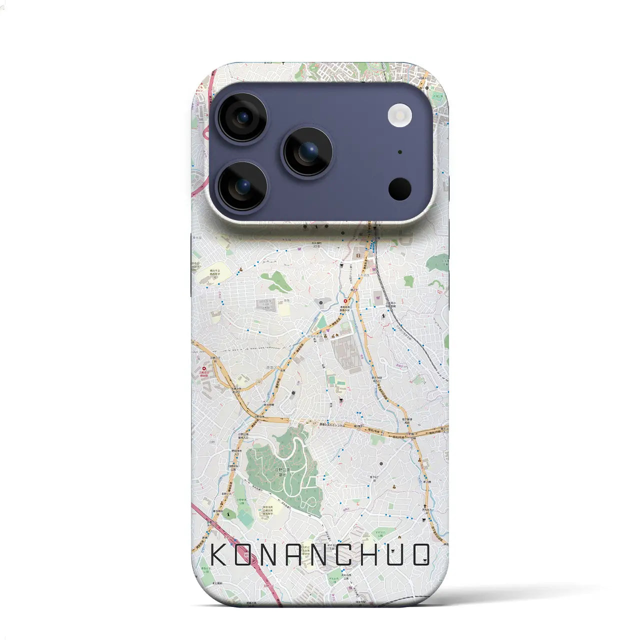 【港南中央(神奈川県)】地図柄iPhoneケース(バックカバータイプ)