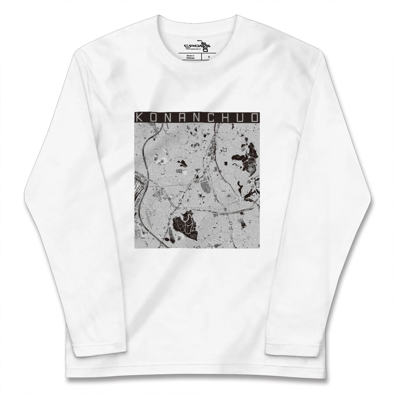 【港南中央(神奈川県)】地図柄ロングスリーブTシャツ