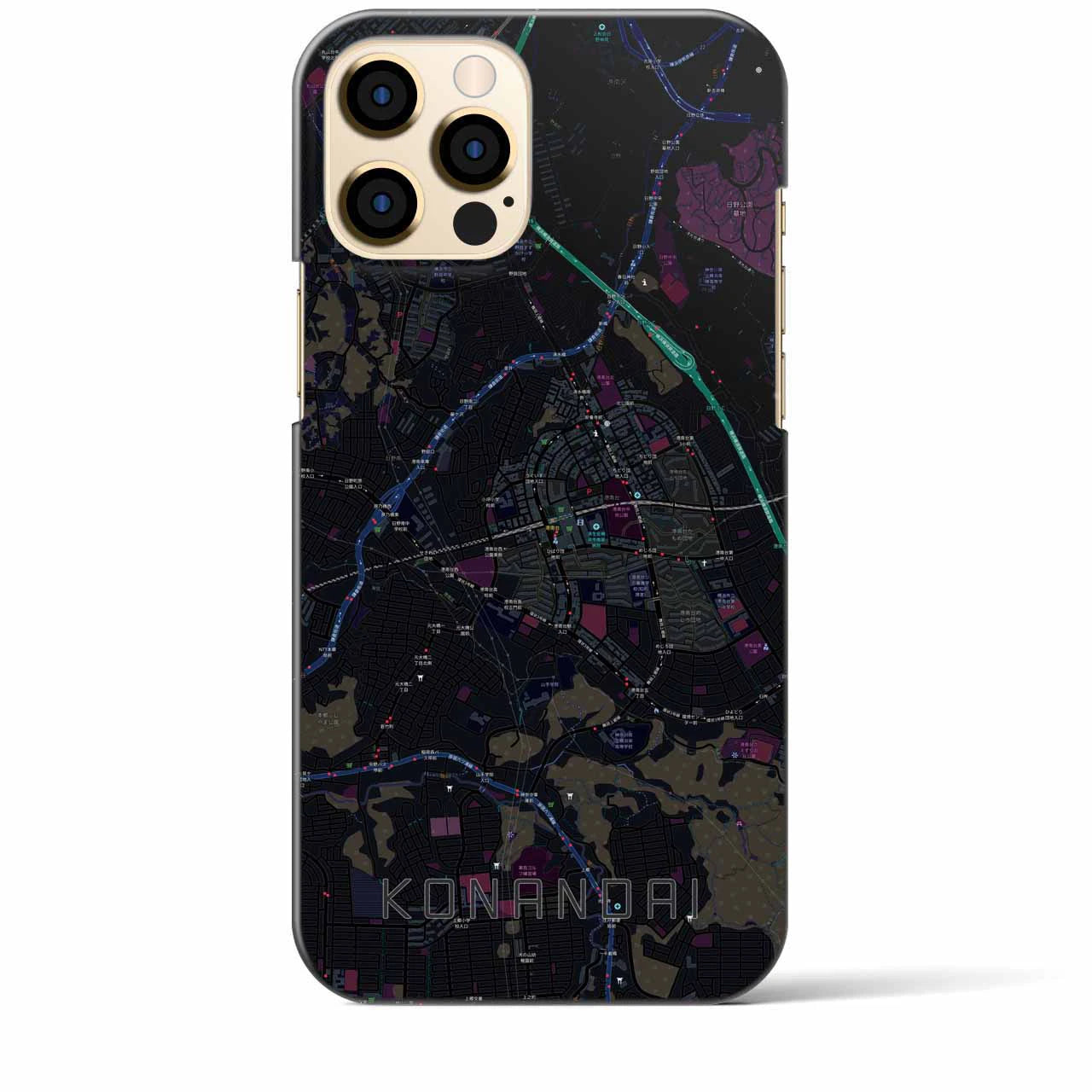 【港南台(神奈川県)】地図柄iPhoneケース(バックカバータイプ)