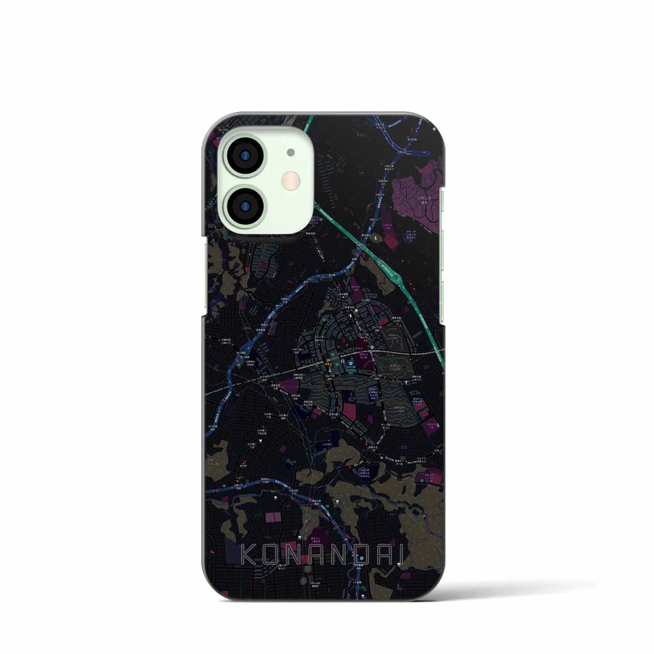 【港南台(神奈川県)】地図柄iPhoneケース(バックカバータイプ)