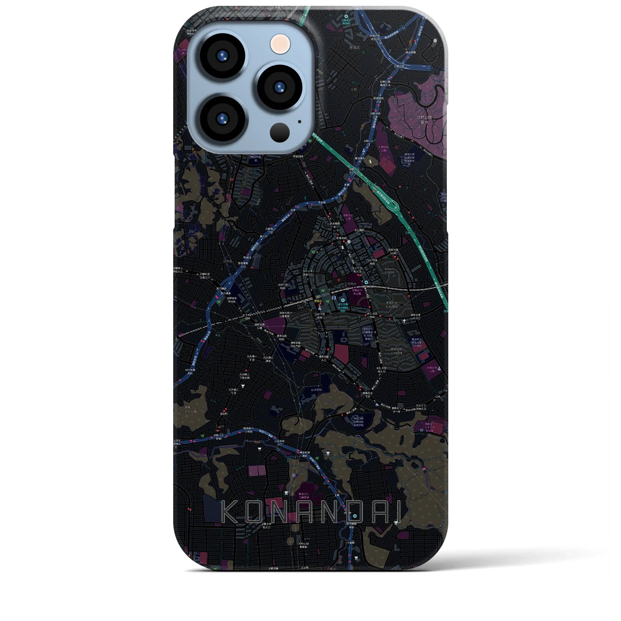 【港南台(神奈川県)】地図柄iPhoneケース(バックカバータイプ)