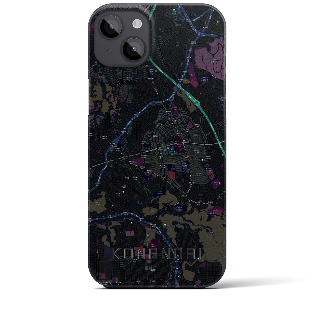 【港南台(神奈川県)】地図柄iPhoneケース(バックカバータイプ)