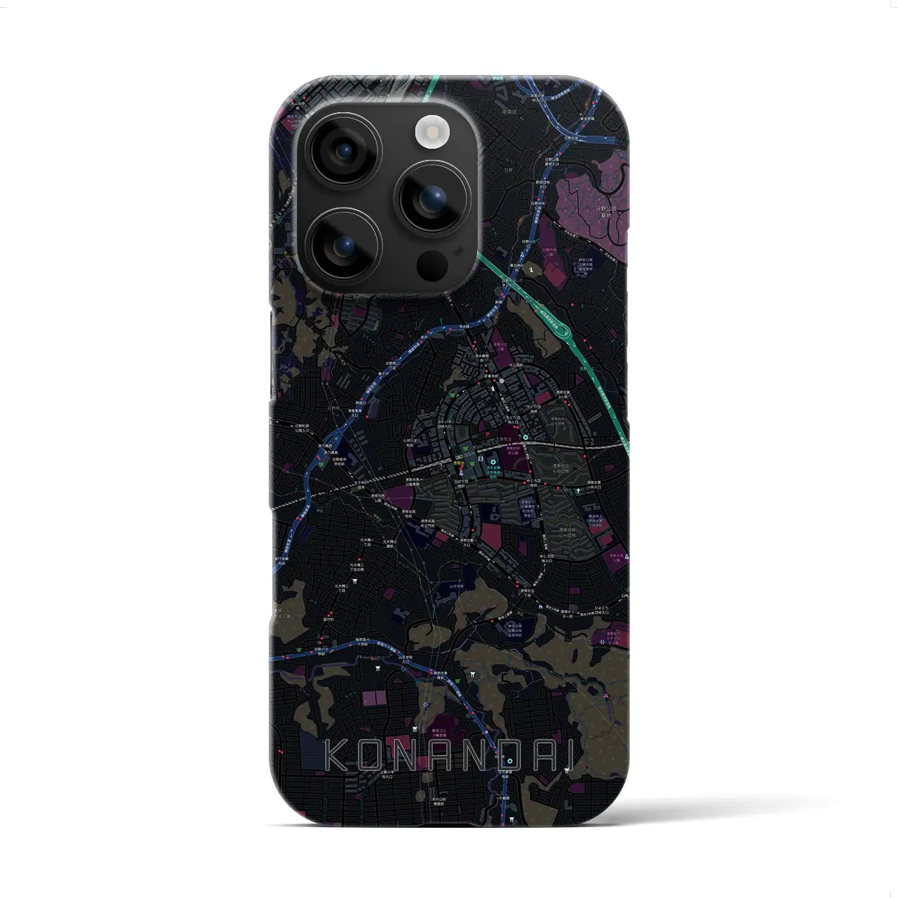 【港南台(神奈川県)】地図柄iPhoneケース(バックカバータイプ)