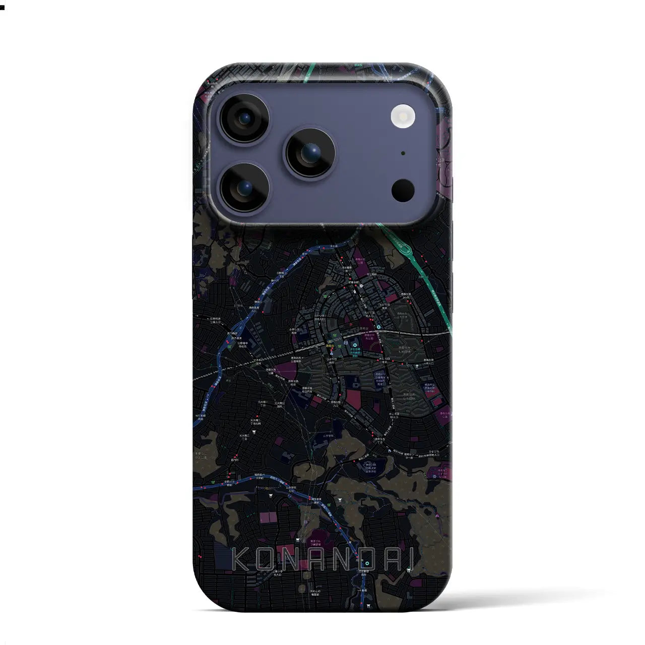 【港南台(神奈川県)】地図柄iPhoneケース(バックカバータイプ)