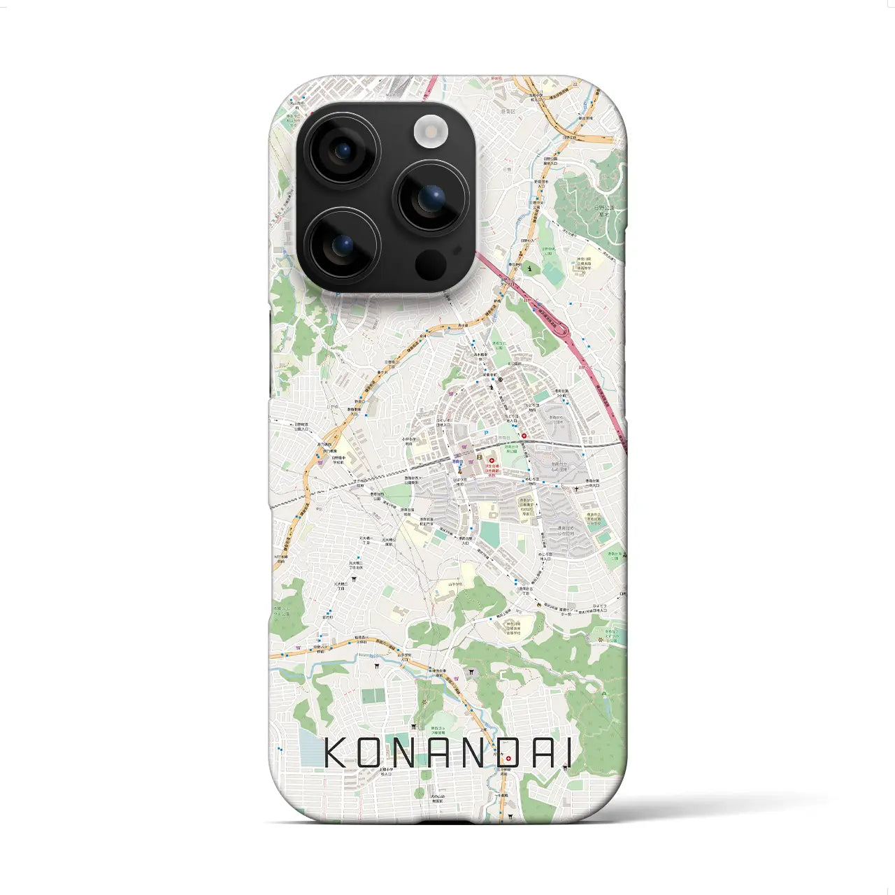 【港南台(神奈川県)】地図柄iPhoneケース(バックカバータイプ)