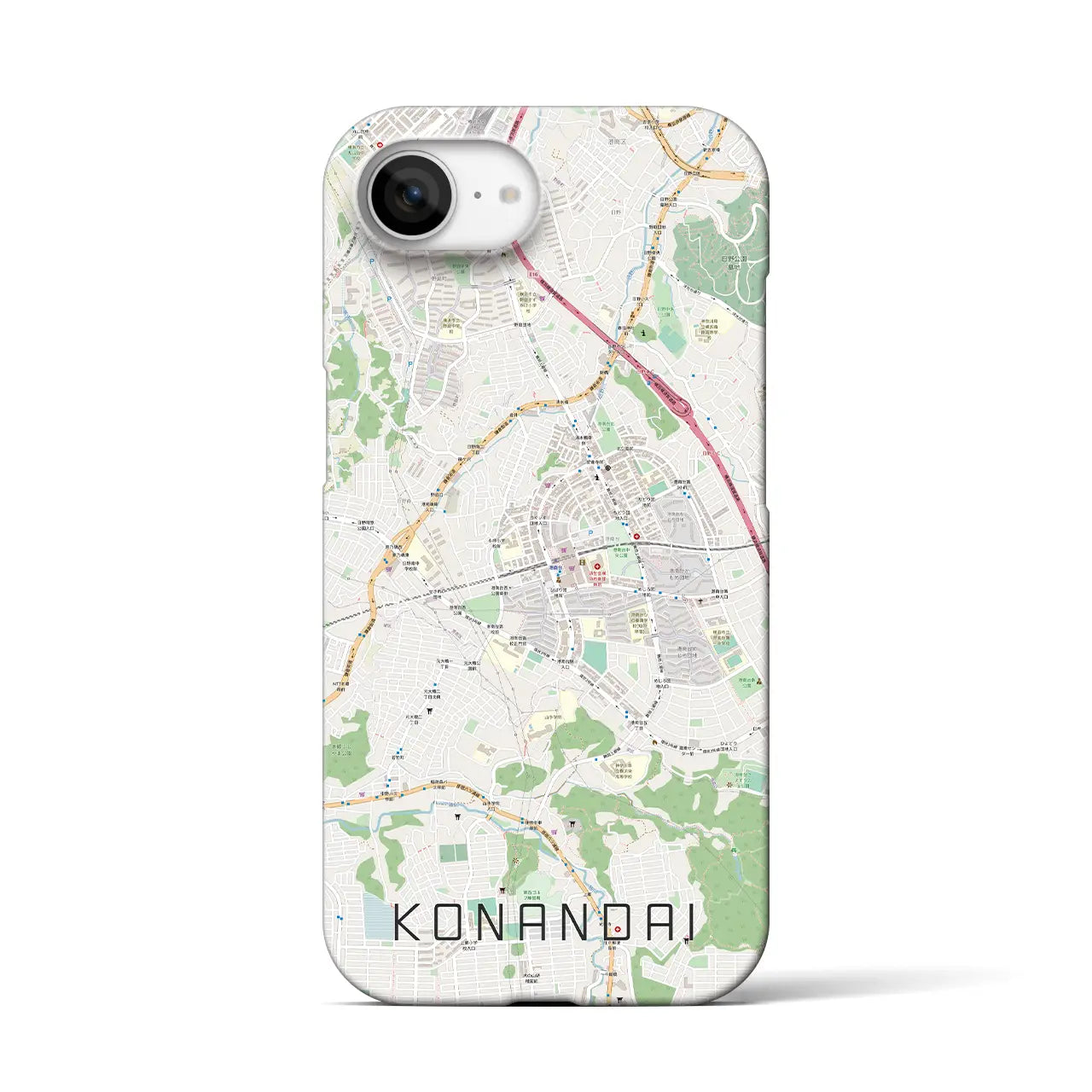 【港南台(神奈川県)】地図柄iPhoneケース(バックカバータイプ)