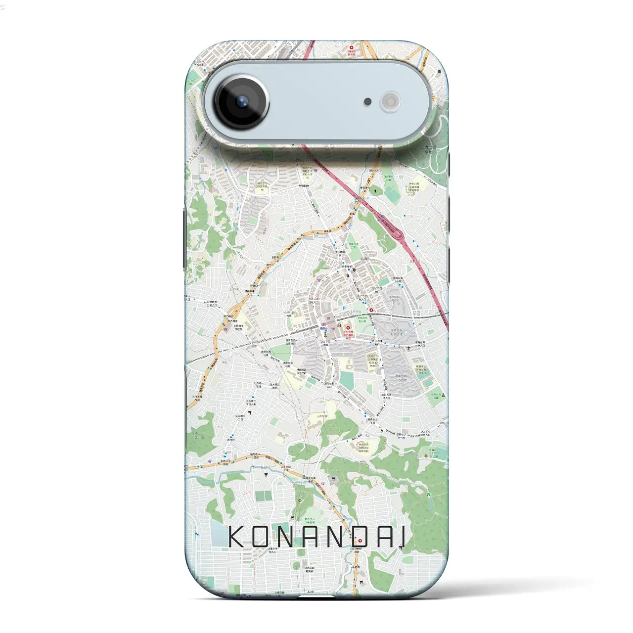 【港南台(神奈川県)】地図柄iPhoneケース(バックカバータイプ)