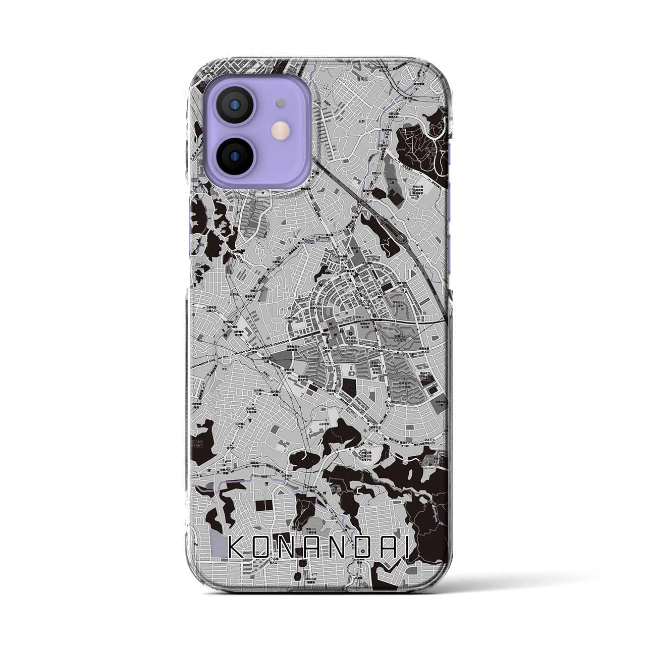 【港南台(神奈川県)】地図柄iPhoneケース(クリアタイプ)