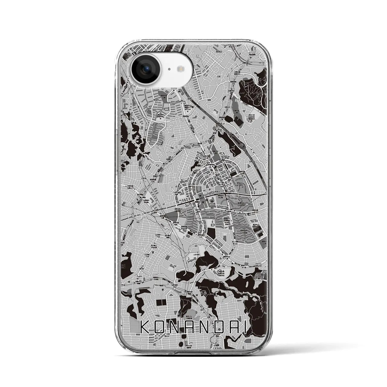 【港南台(神奈川県)】地図柄iPhoneケース(クリアタイプ)