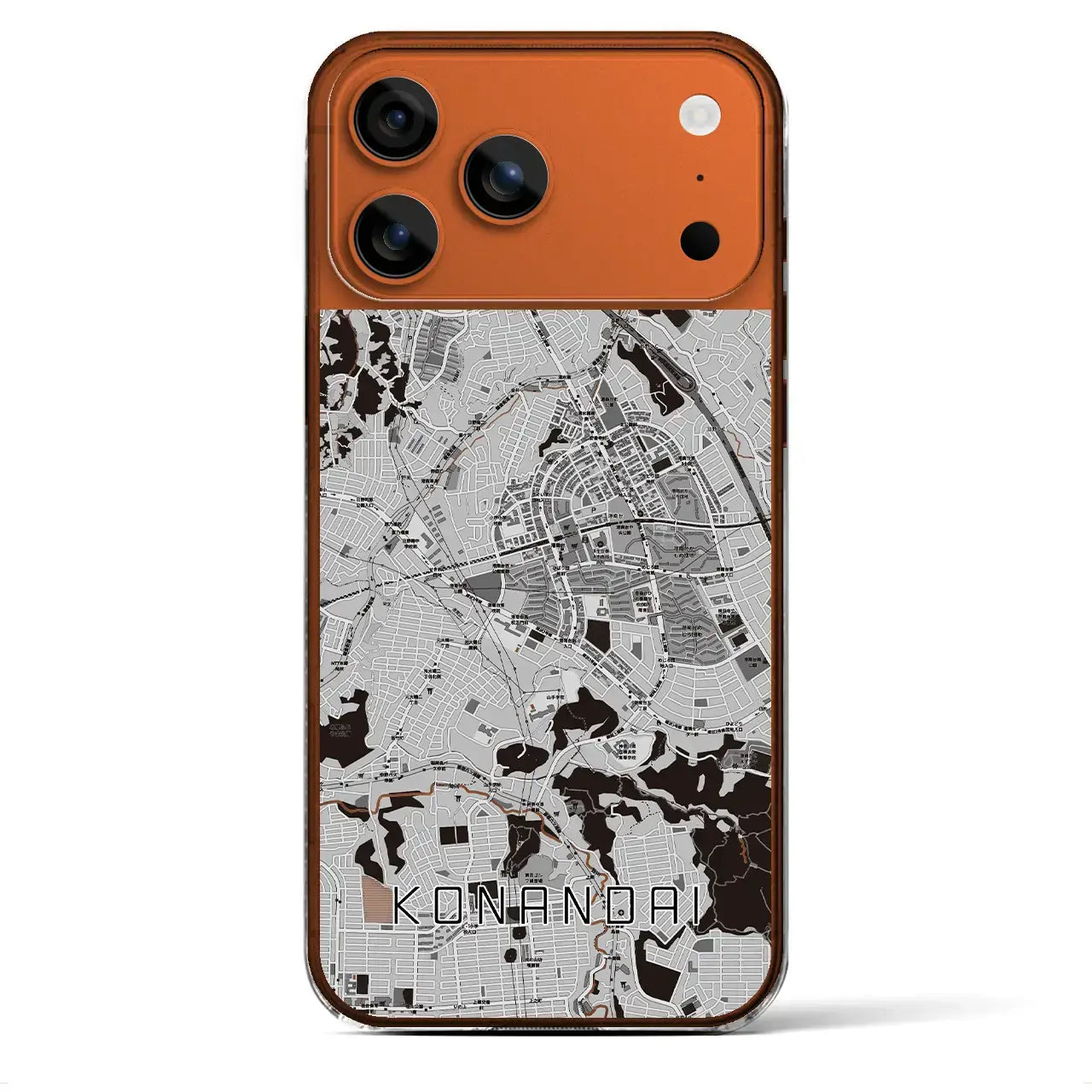 【港南台(神奈川県)】地図柄iPhoneケース(クリアタイプ)