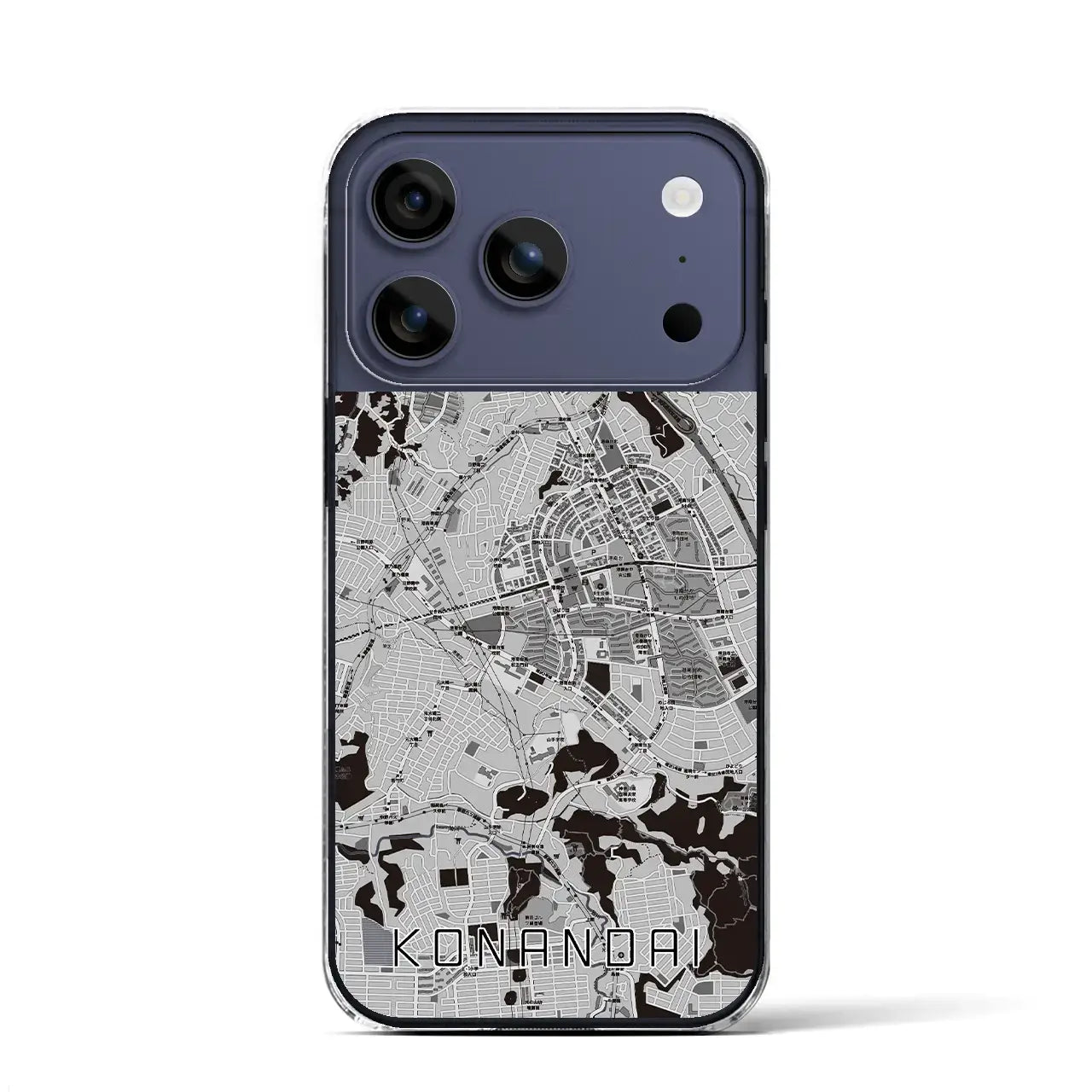 【港南台(神奈川県)】地図柄iPhoneケース(クリアタイプ)