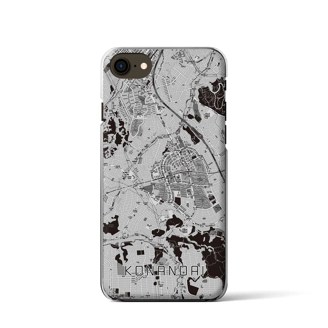 【港南台(神奈川県)】地図柄iPhoneケース(クリアタイプ)