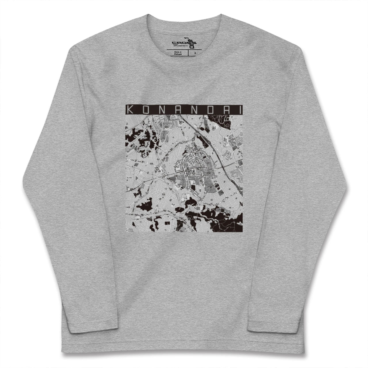 【港南台(神奈川県)】地図柄ロングスリーブTシャツ