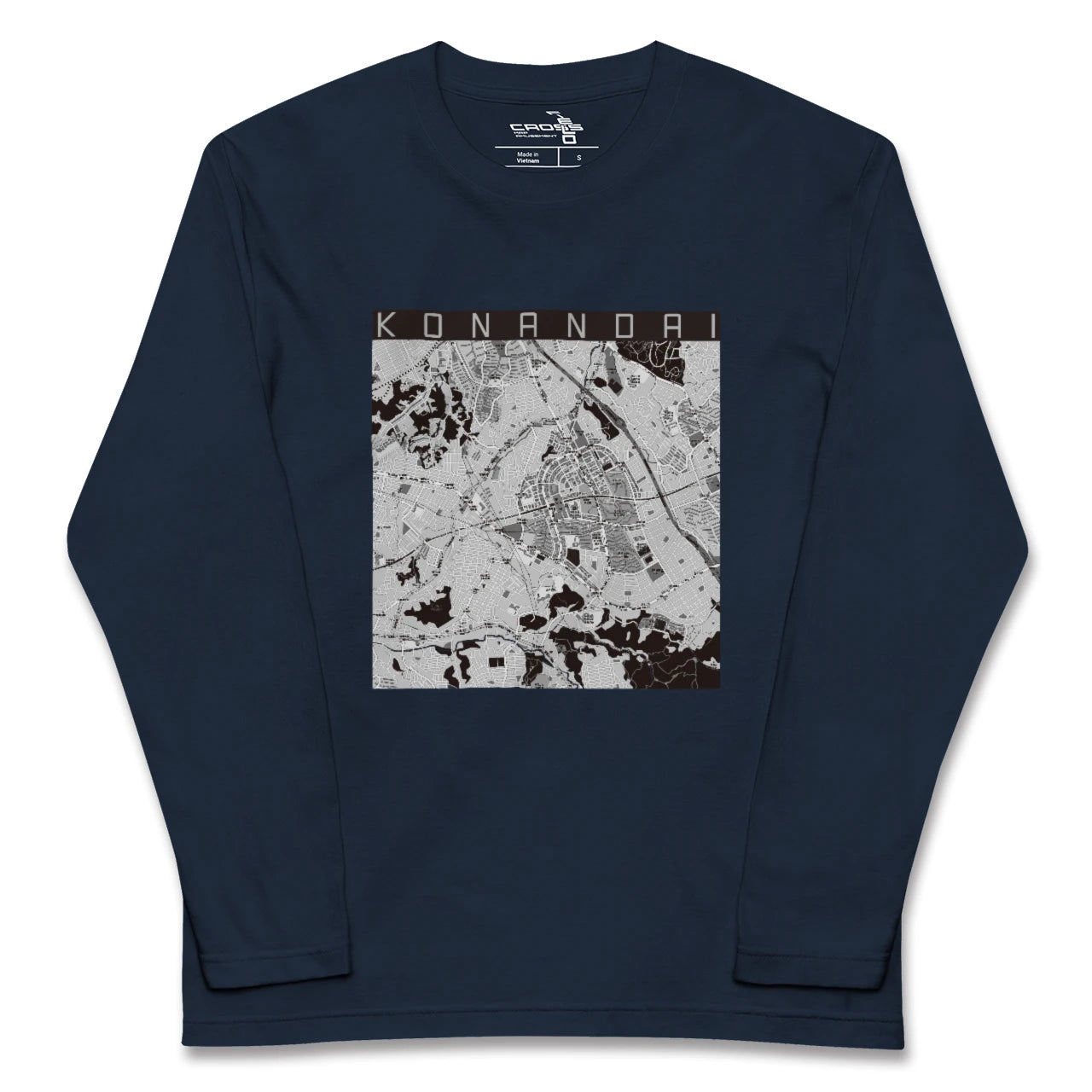 【港南台(神奈川県)】地図柄ロングスリーブTシャツ