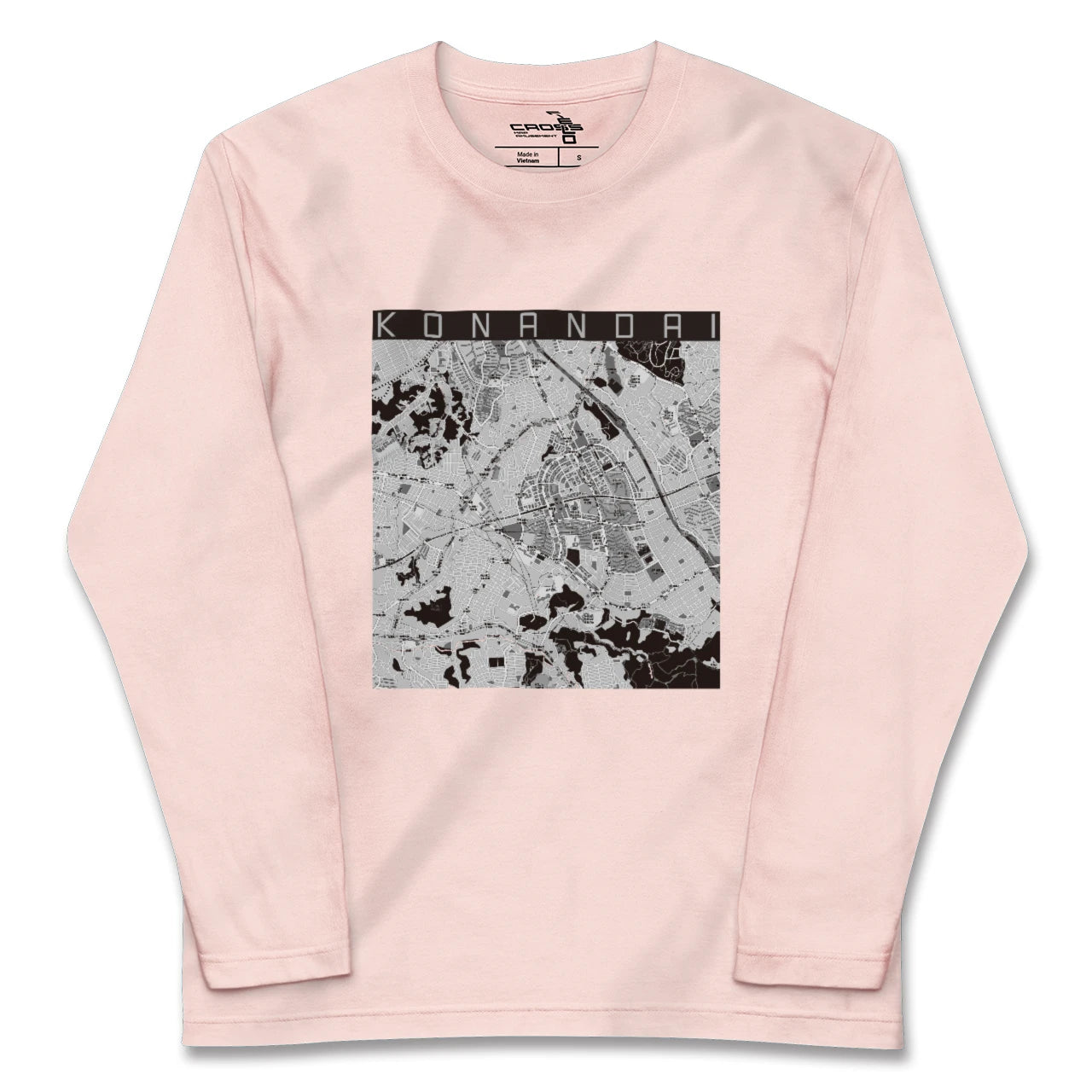 【港南台(神奈川県)】地図柄ロングスリーブTシャツ