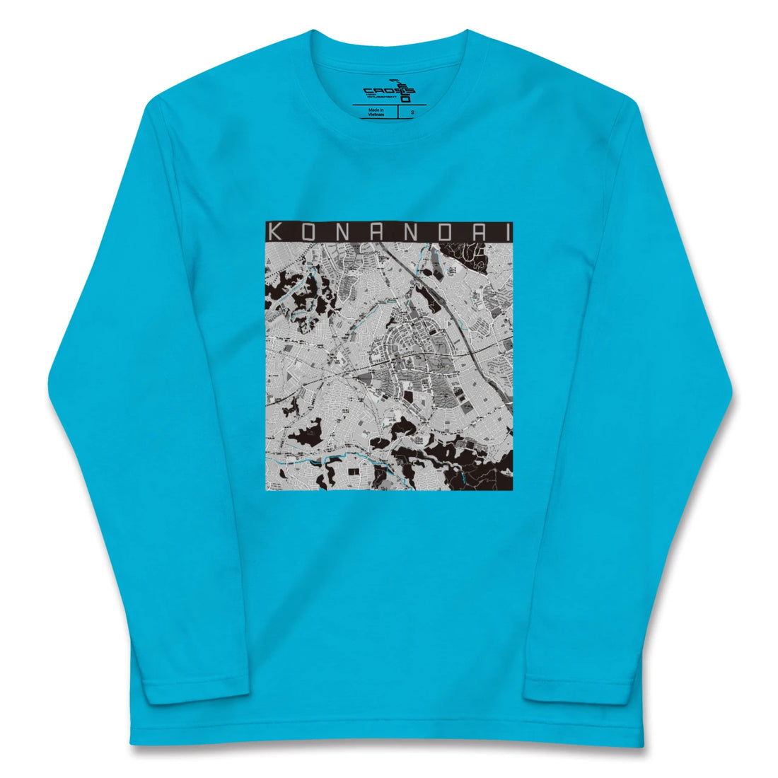 【港南台(神奈川県)】地図柄ロングスリーブTシャツ