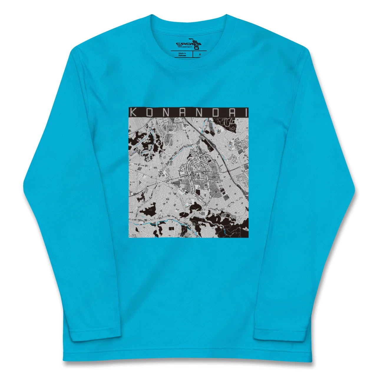 【港南台(神奈川県)】地図柄ロングスリーブTシャツ