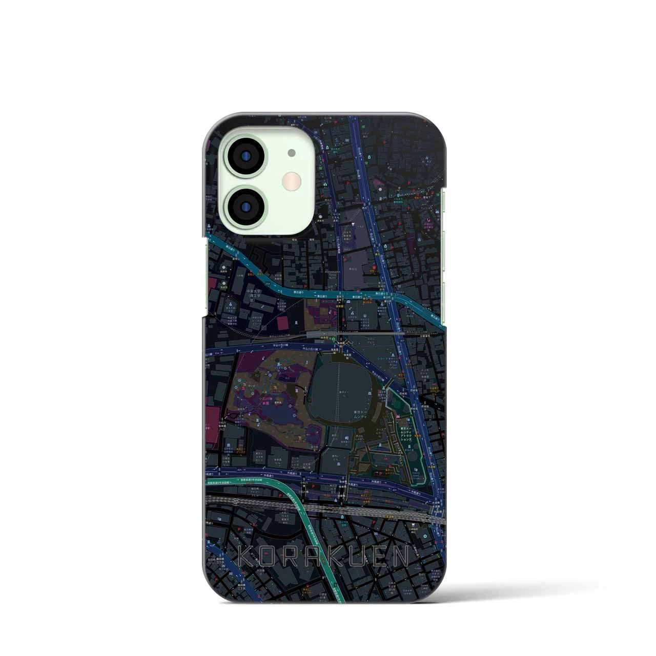 【後楽園(東京都)】地図柄iPhoneケース(バックカバータイプ)