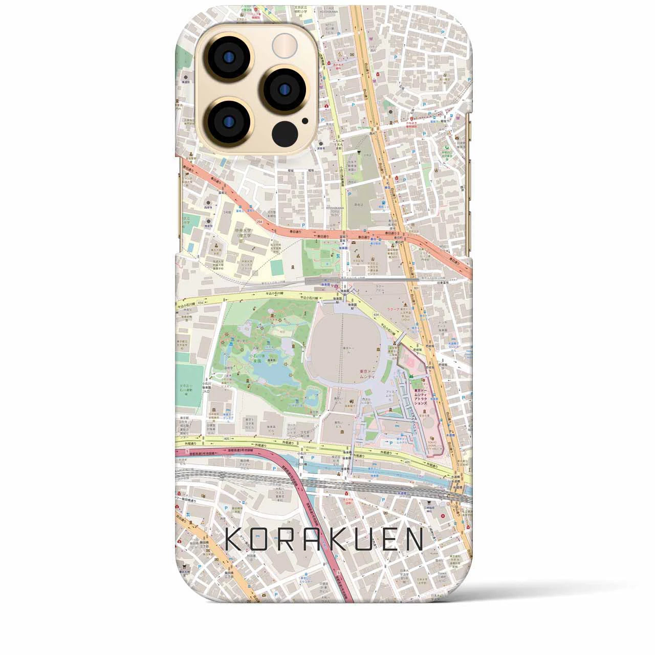 【後楽園(東京都)】地図柄iPhoneケース(バックカバータイプ)