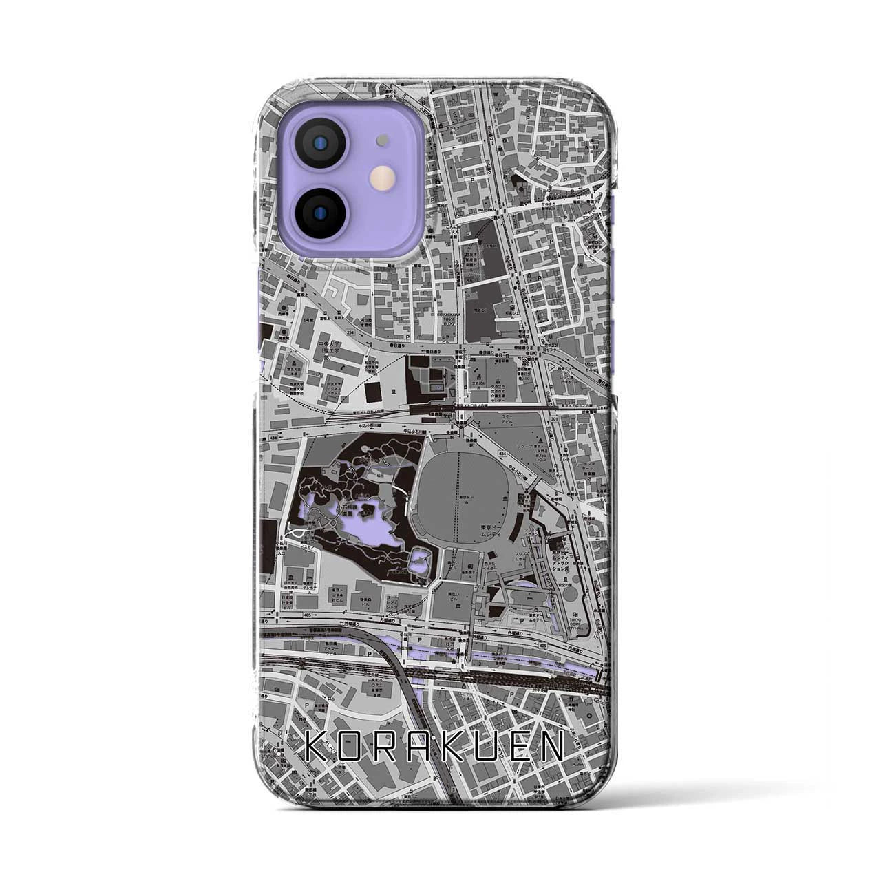 【後楽園(東京都)】地図柄iPhoneケース(クリアタイプ)