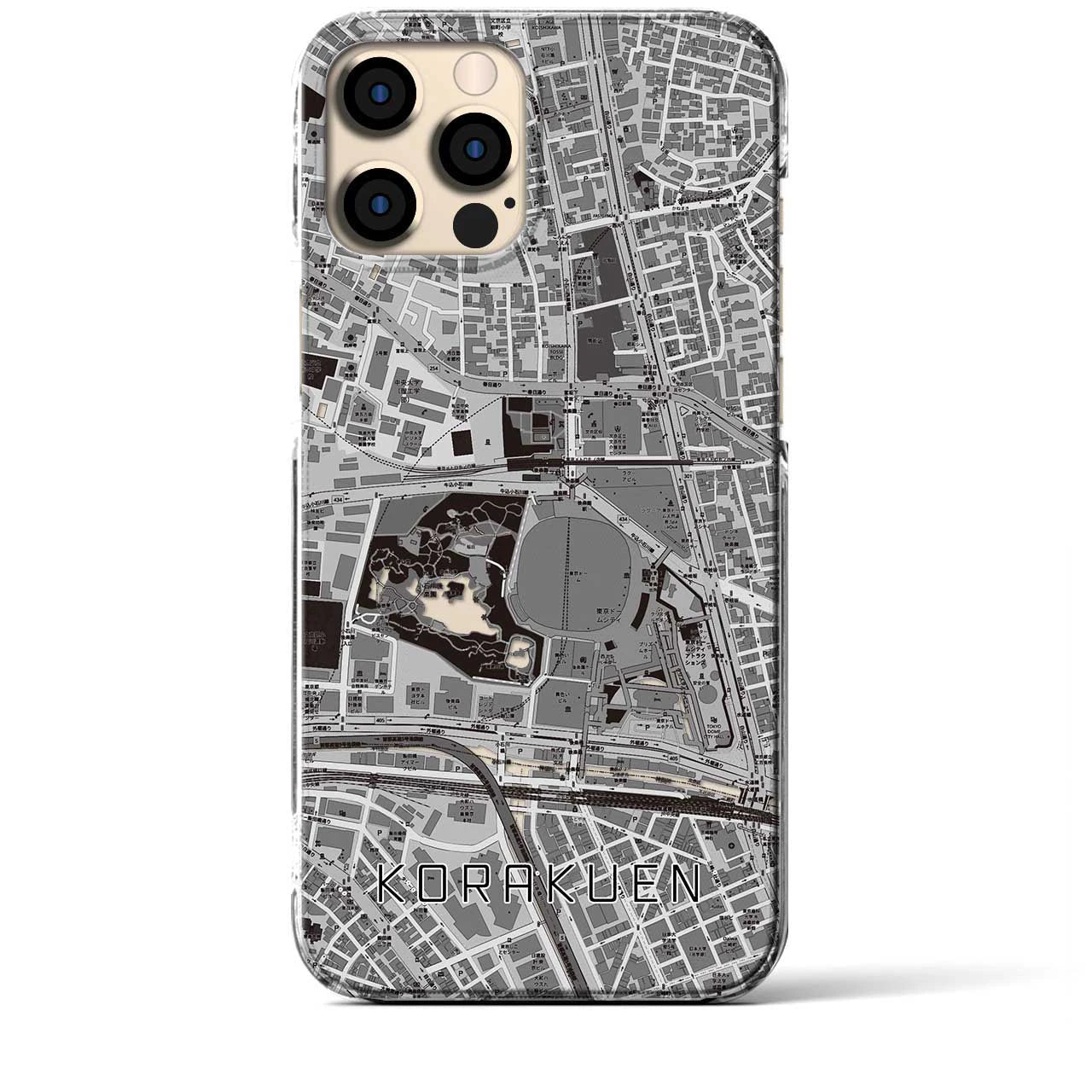 【後楽園(東京都)】地図柄iPhoneケース(クリアタイプ)