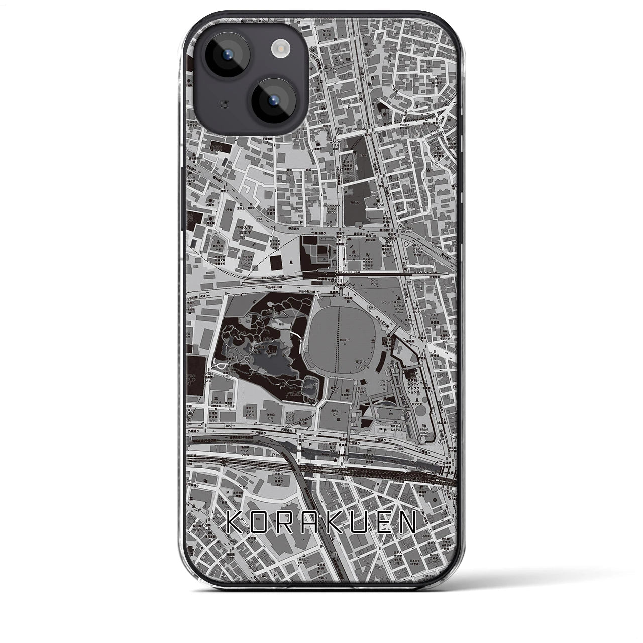 【後楽園(東京都)】地図柄iPhoneケース(クリアタイプ)