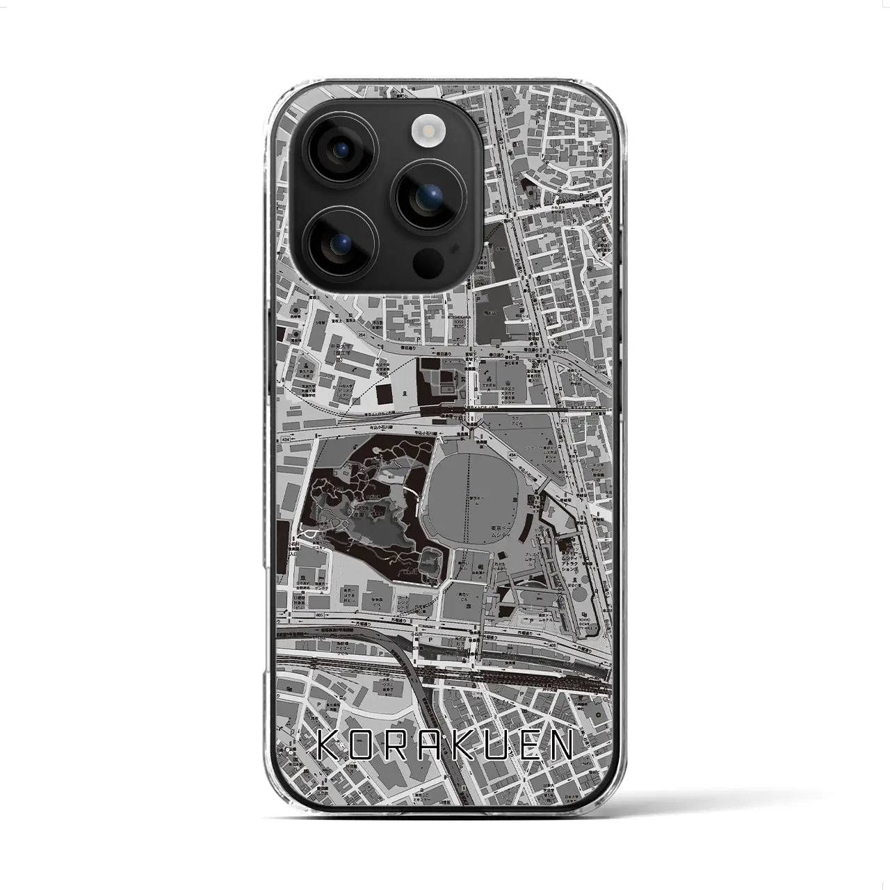 【後楽園(東京都)】地図柄iPhoneケース(クリアタイプ)