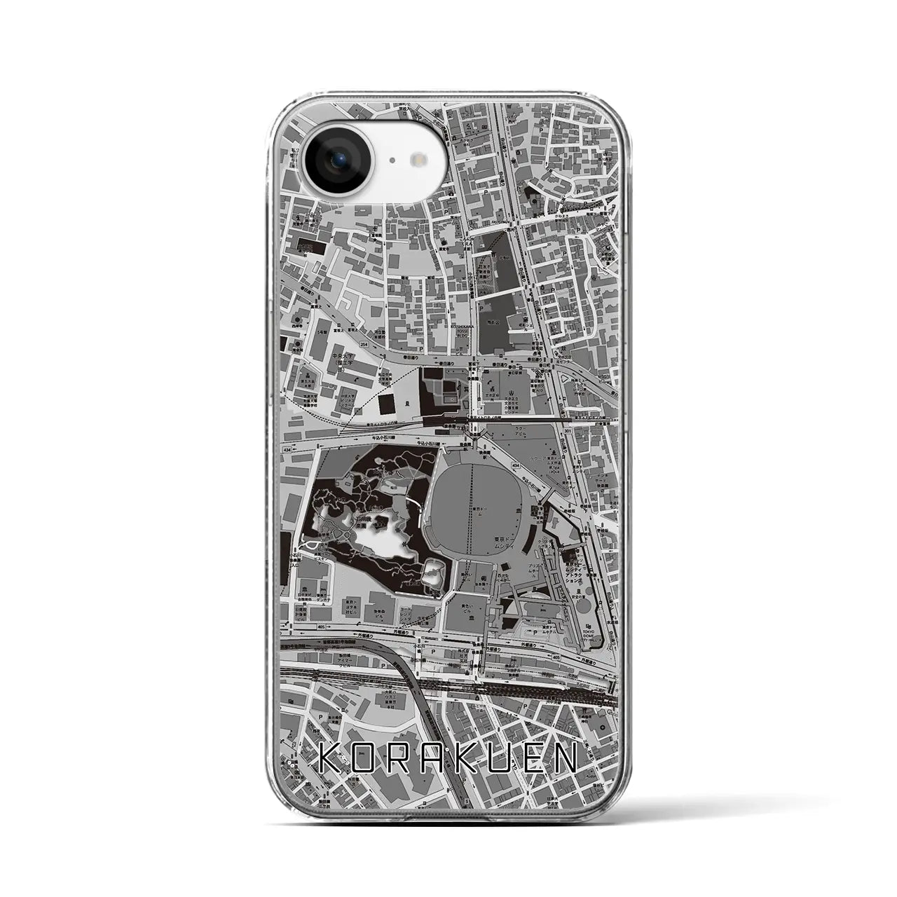 【後楽園(東京都)】地図柄iPhoneケース(クリアタイプ)