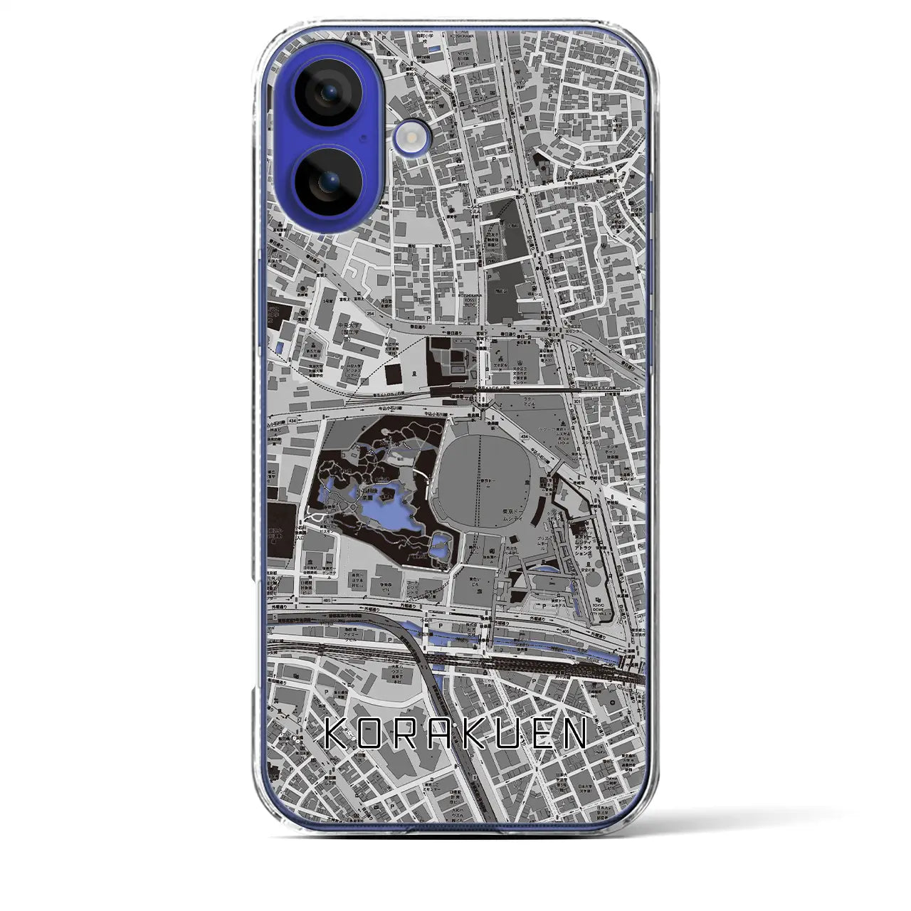 【後楽園(東京都)】地図柄iPhoneケース(クリアタイプ)