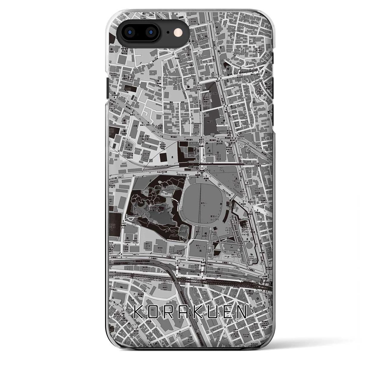 【後楽園(東京都)】地図柄iPhoneケース(クリアタイプ)