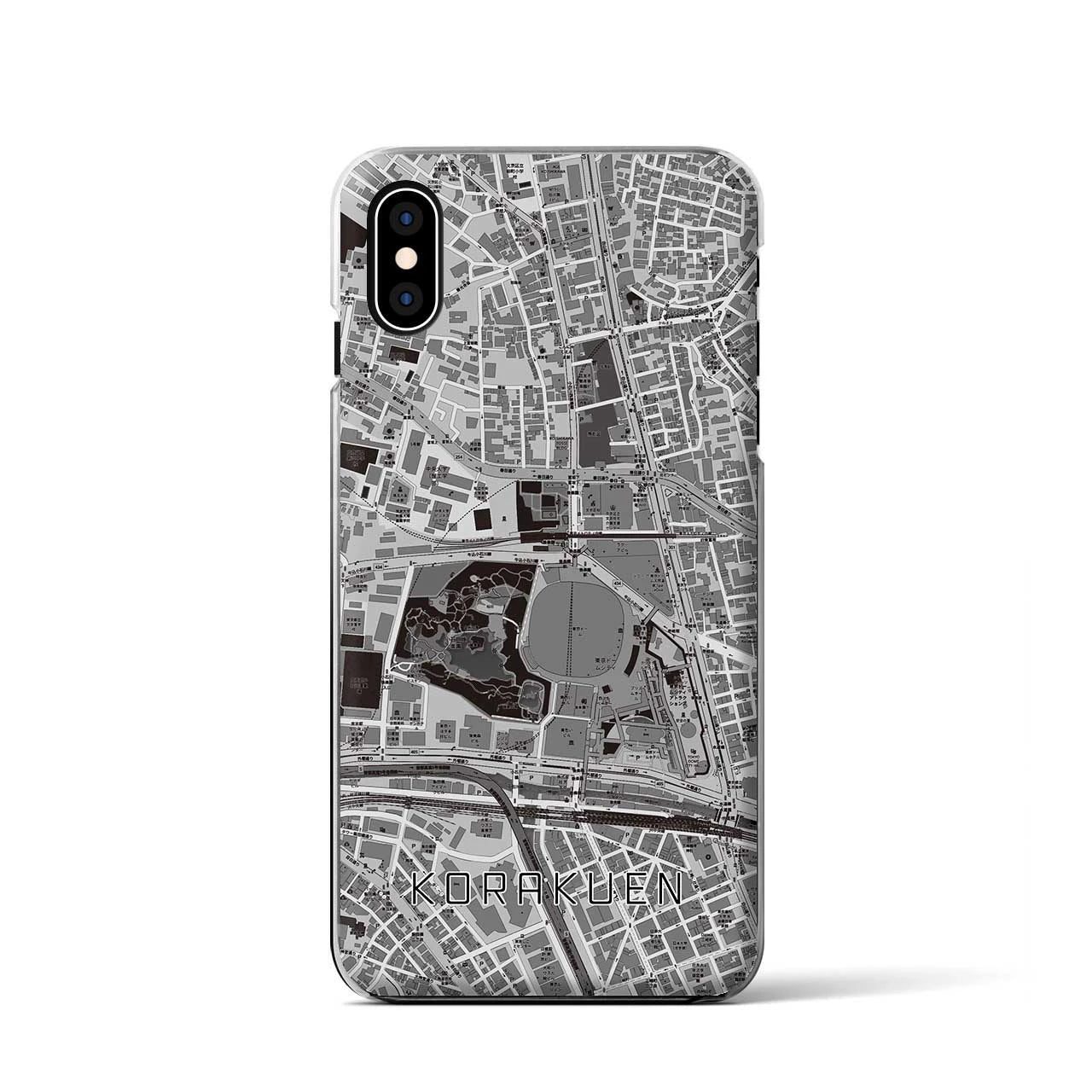 【後楽園(東京都)】地図柄iPhoneケース(クリアタイプ)