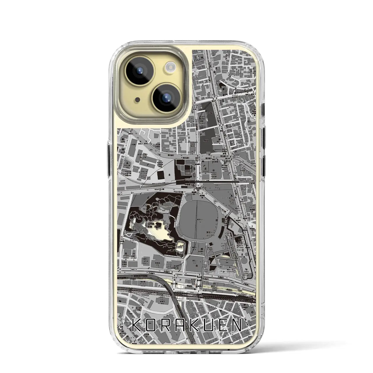 【後楽園(東京都)】地図柄iPhoneケース(MagSafeタイプ)