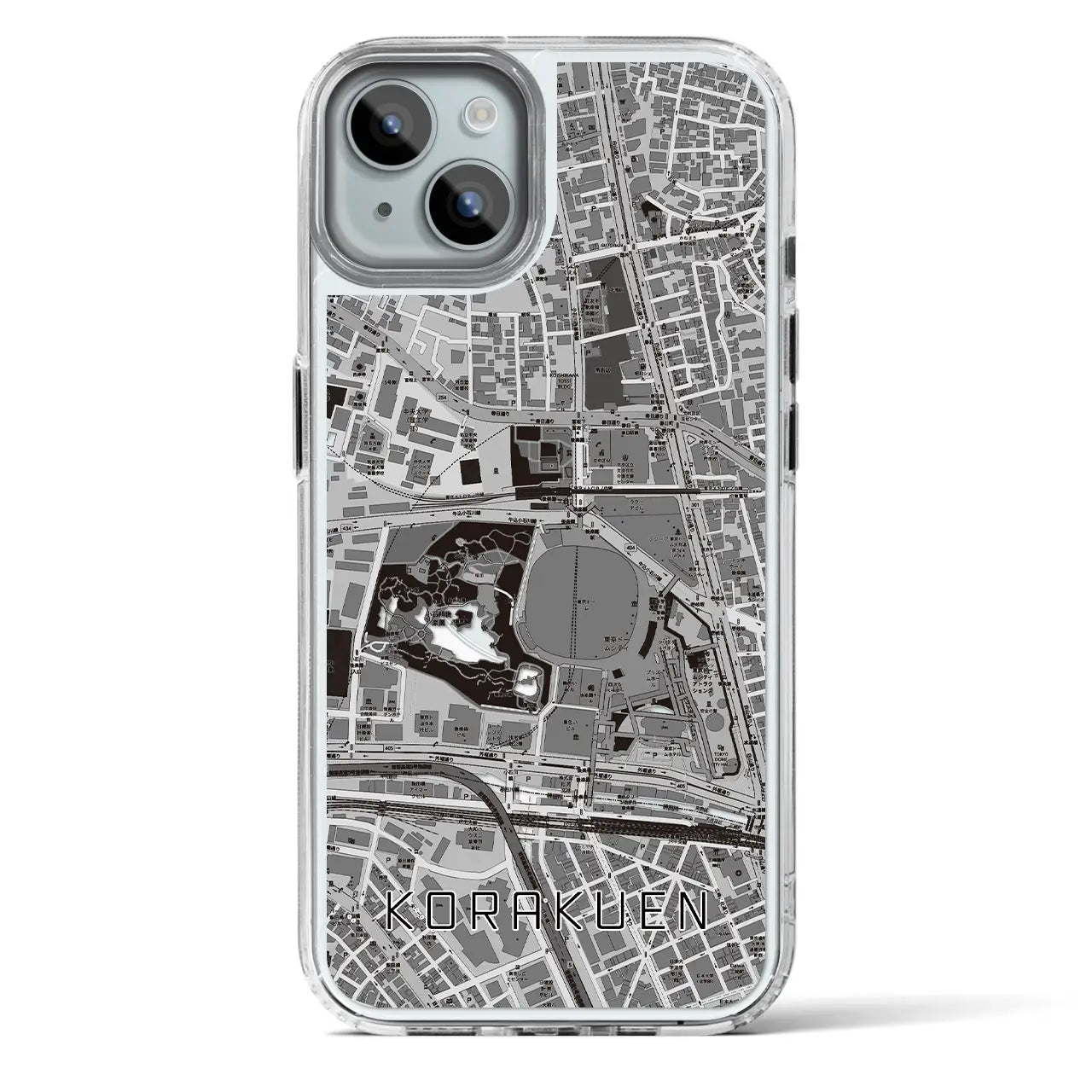 【後楽園(東京都)】地図柄iPhoneケース(MagSafeタイプ)