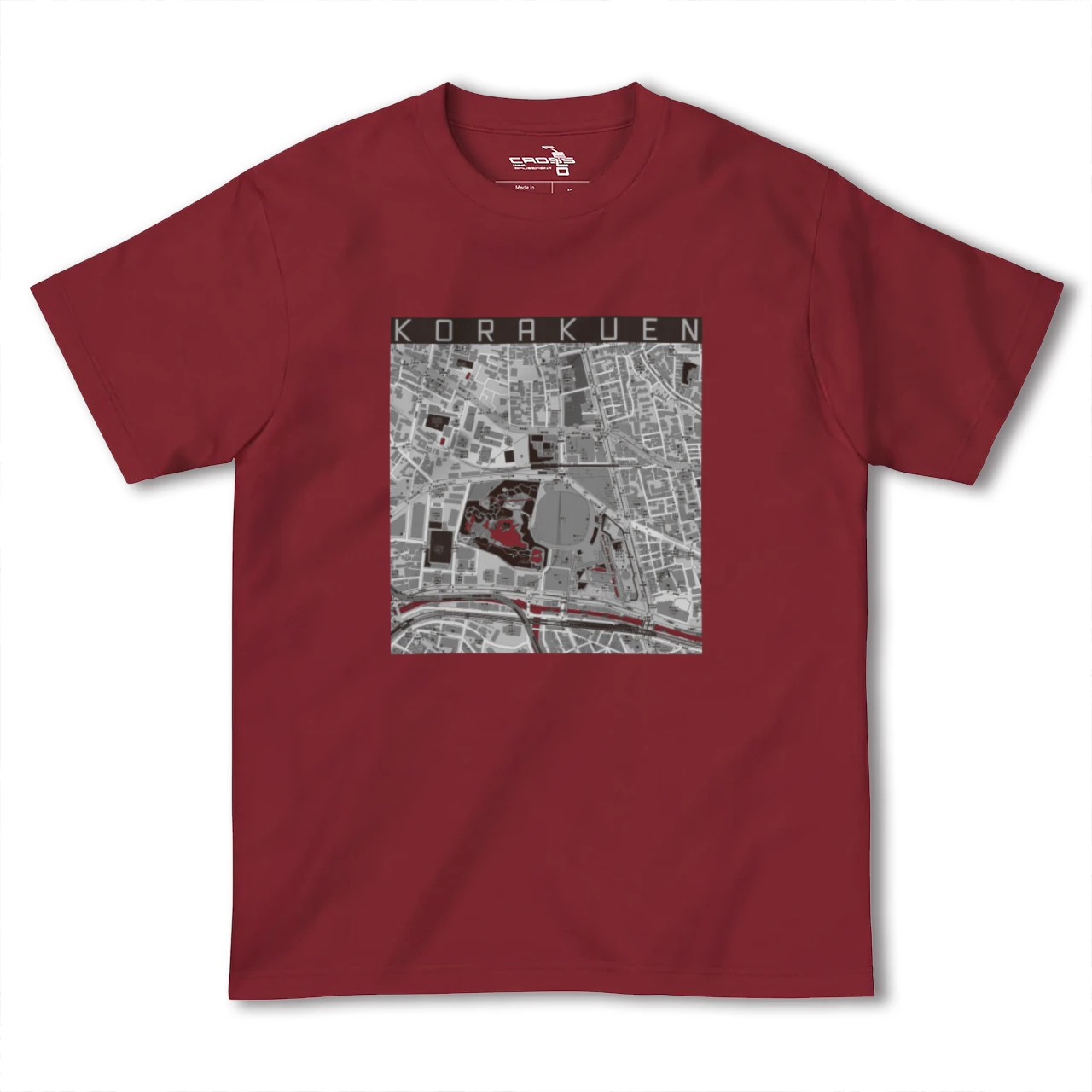 【後楽園(東京都)】地図柄ヘビーウェイトTシャツ