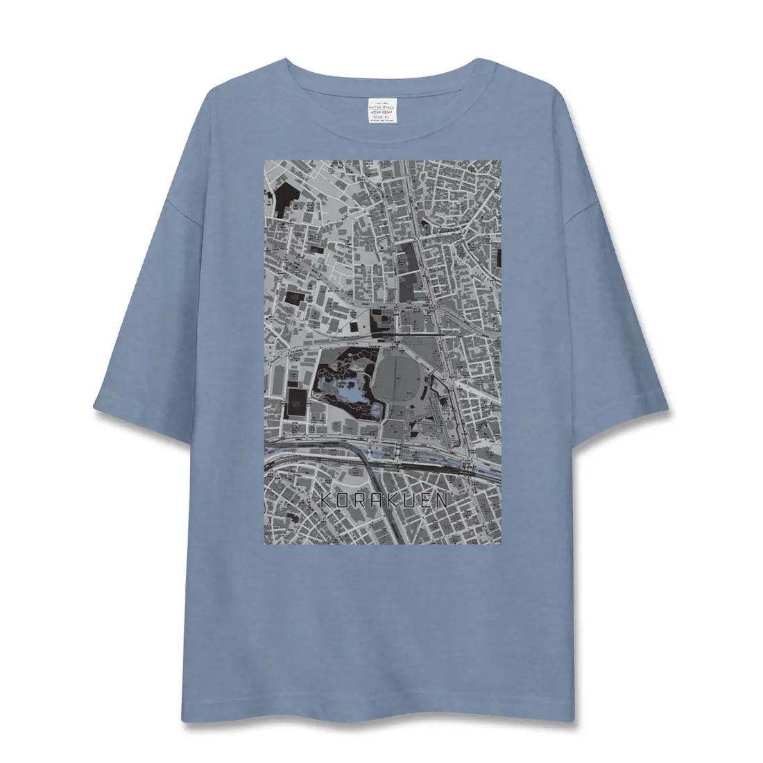 【後楽園(東京都)】地図柄ビッグシルエットTシャツ