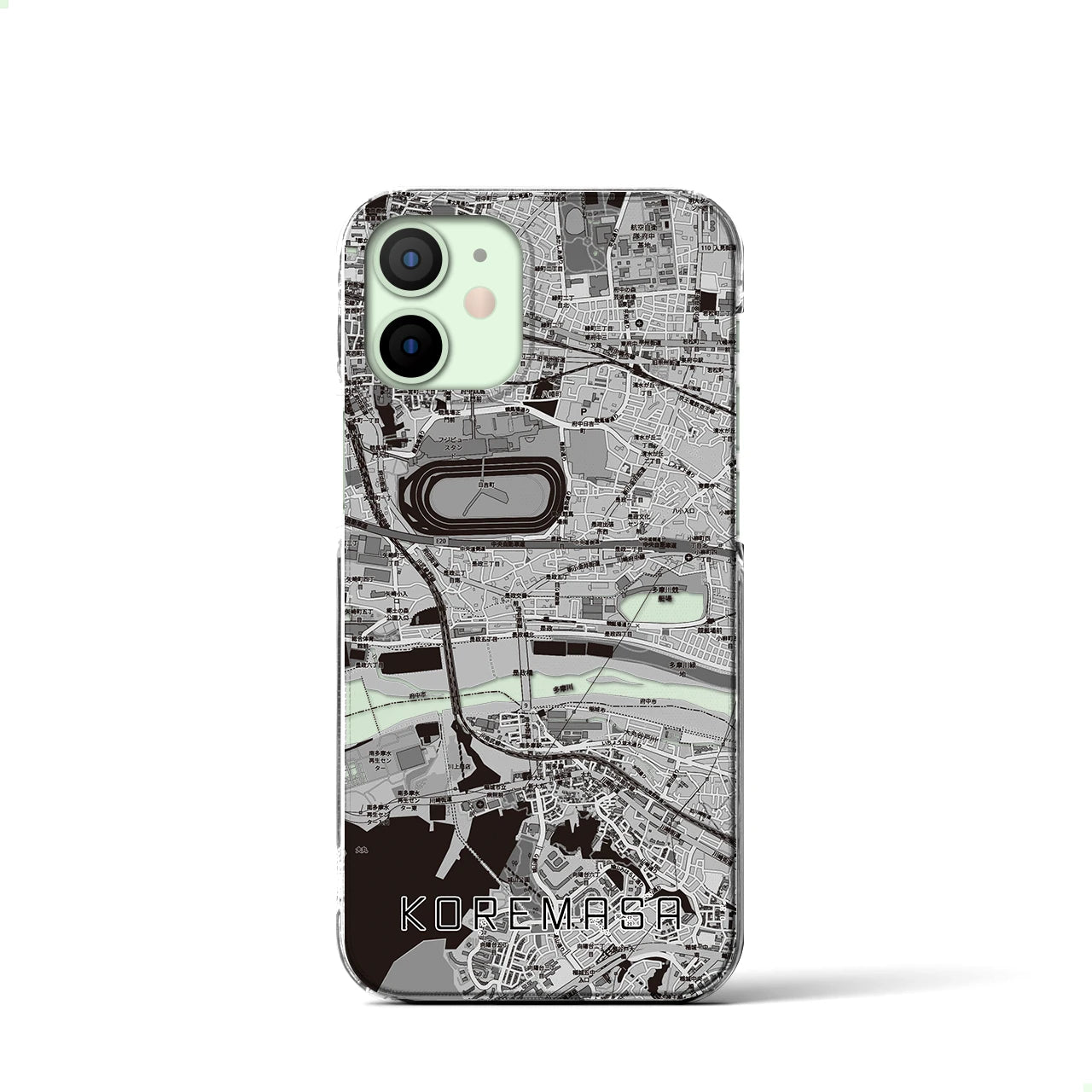【是政(東京都)】地図柄iPhoneケース(クリアタイプ)
