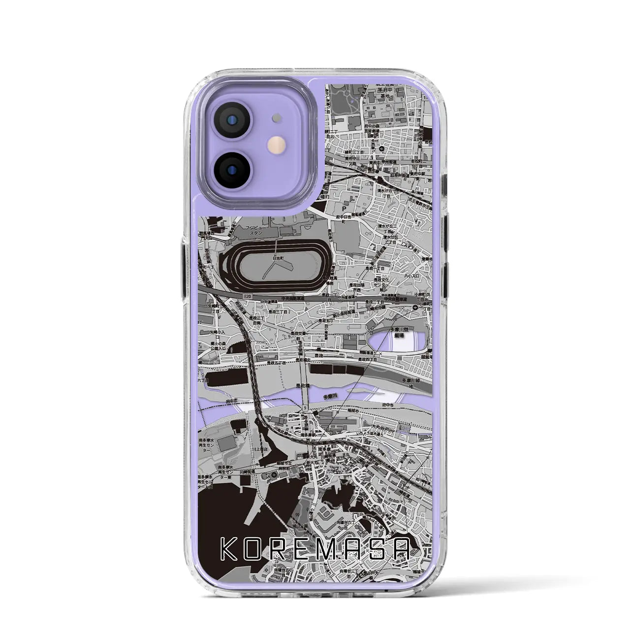 【是政(東京都)】地図柄iPhoneケース(MagSafeタイプ)
