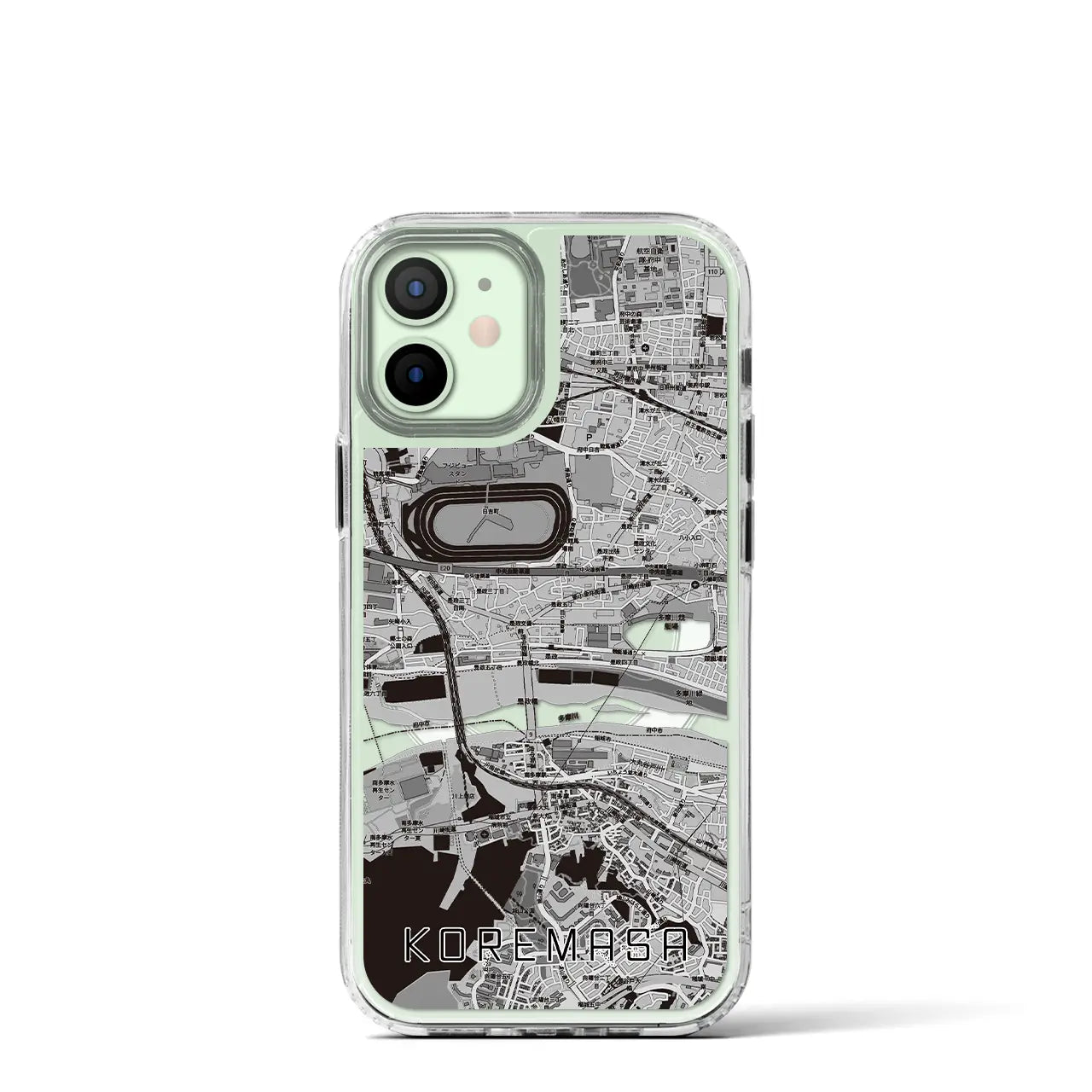 【是政(東京都)】地図柄iPhoneケース(MagSafeタイプ)