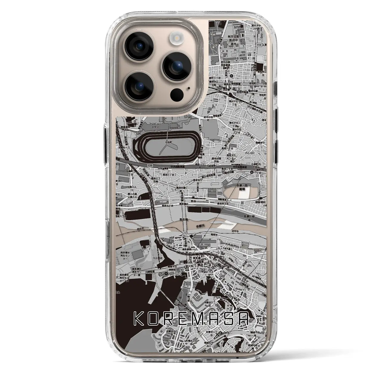 【是政(東京都)】地図柄iPhoneケース(MagSafeタイプ)